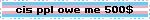 the words "cis people owe me 500 (dollars)" over the transgender flag